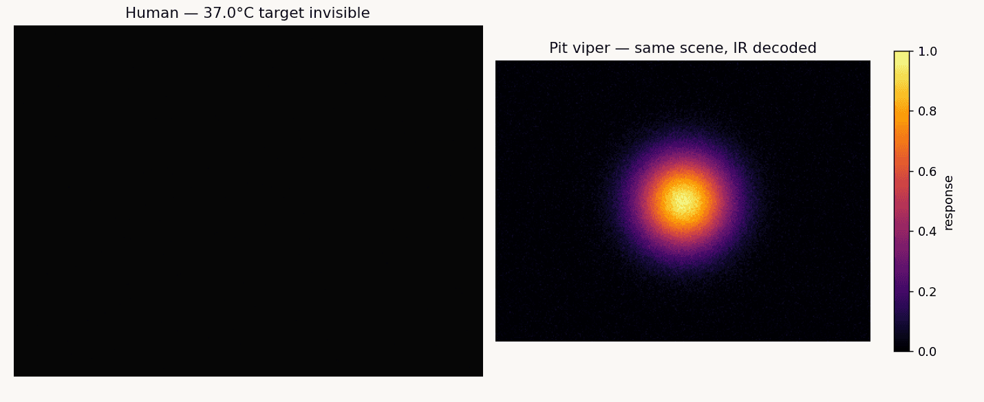 What does a pit viper see?